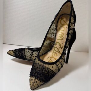 Sam Edelman Hazel 8.5M Black Stiletto Heeled Dress Pointed Toe Fashion Pumps